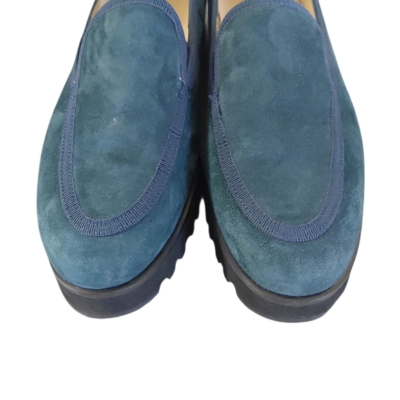 Ron White Solina Platform Lug Sole Green Loafer Flat Size 8.5 - Picture 4 of 13